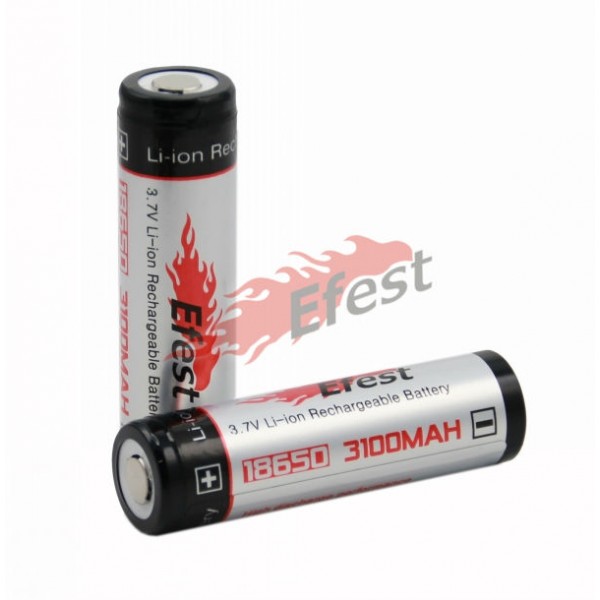 Efest 18650 protegido batería recargable de Li-ion 3100mAh con PCB y de primera plana