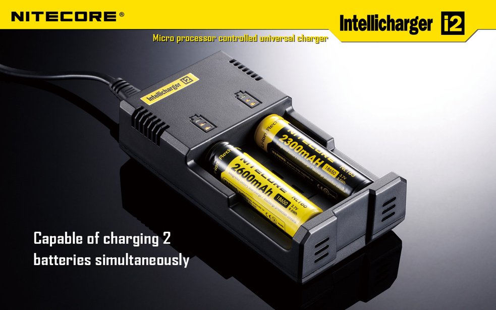 Nitecore universal intellicharger i2 with car adapter cable
