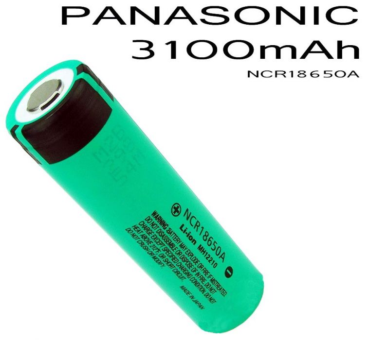 Panasonic Batterie 3100mAh 3.7V 18650 Li-ion