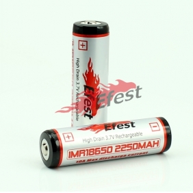 Baterie reincarcabila Efest IMR 3.7V 18650 2250mah - Buton deasupra
