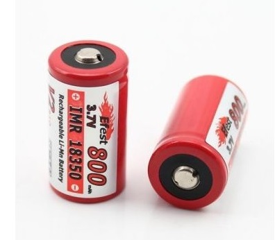 Efest IMR 18350 800mAh 3.7V LIMN Batteri - knap top