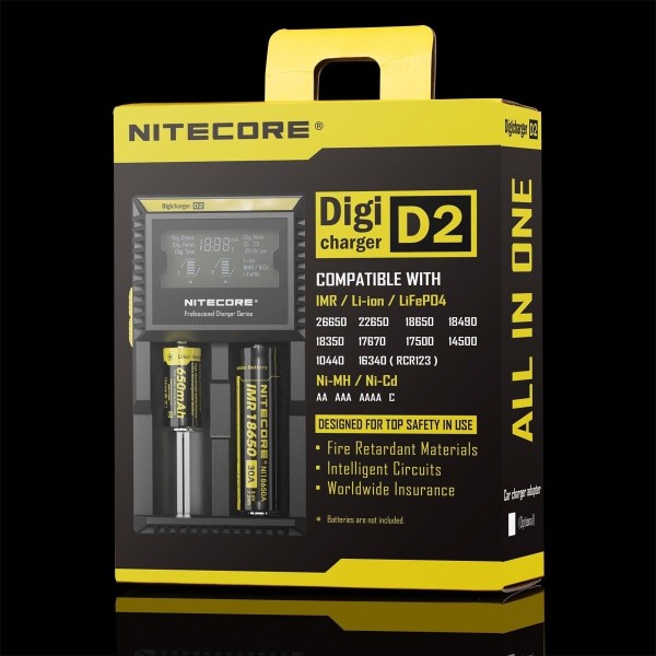 Nitecore digicharger D2 smart oplader