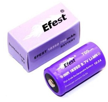 Efest IMR 18350 batería superior plana 700mah - HD alta 10.5amp drenaje