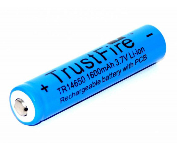Trustfire TR 14650 1600mAh 3.7V PCB-Button oben Batterie
