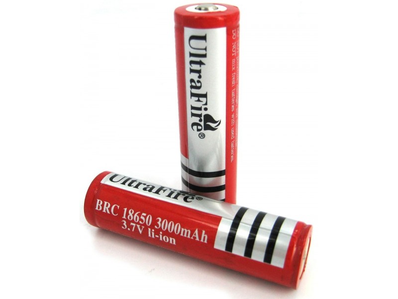 UltraFireの電池186503000mAh3.7Vリチウムイオン（Li-ion）