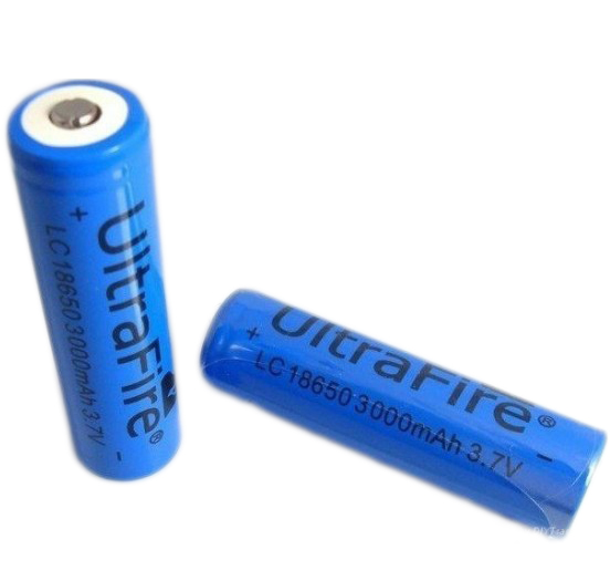 УлтраФире батерије 3000мАх 3.7В 18650 литијум-јонска са дугметом врх