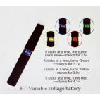 有名なテックFT可変電圧バッテリー3.5V-4.1V650,900,1100 mAhの容量