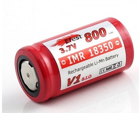 Efest IMR 18350 800mAh 3.7V batteria LiMn - Parte superiore piatta
